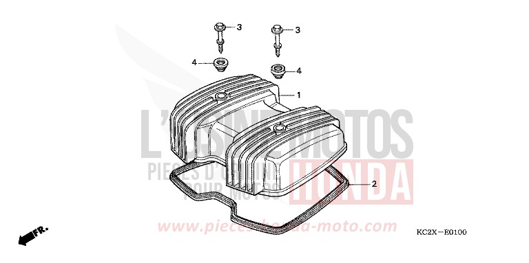 COUVERCLE DE CULASSE de CM125C PEARL ATLANTIS BLUE (B142) de 1999