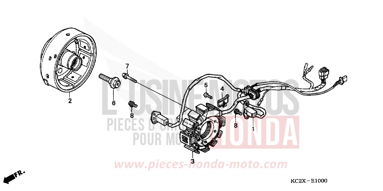 GENERATRICE de CM125C PEARL ATLANTIS BLUE (B142) de 1999