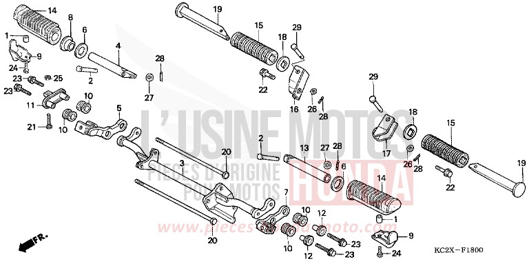 MARCHE de CM125C PEARL ATLANTIS BLUE (B142) de 1999