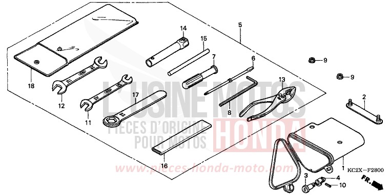 OUTILS de CM125C PEARL ATLANTIS BLUE (B142) 1999