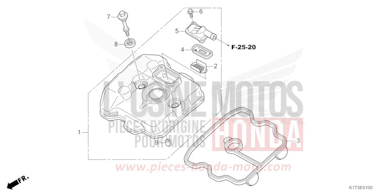 COUVERCLE DE CULASSE de CRF300LRA EXTREME RED (R292) 2021
