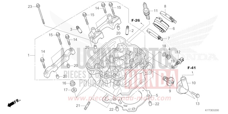 CULASSE de CRF300LRA EXTREME RED (R292) 2021