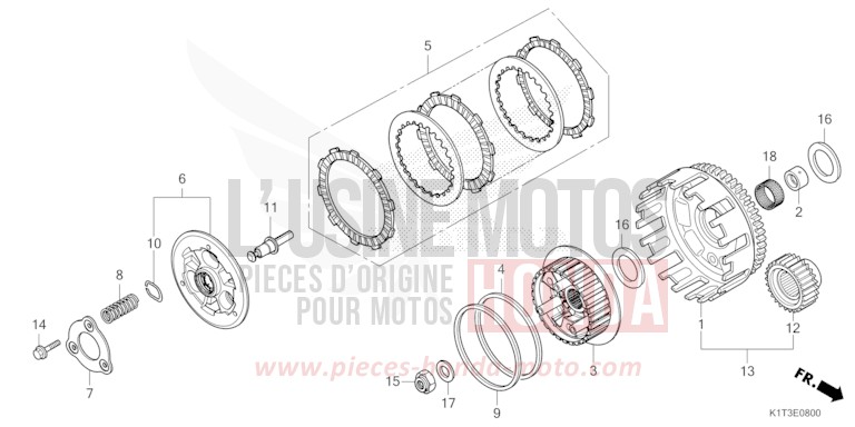 EMBRAYAGE de CRF300LRA EXTREME RED (R292) 2021