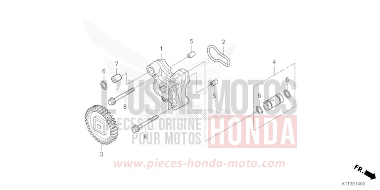 POMPE A HUILE de CRF300LRA EXTREME RED (R292) 2021