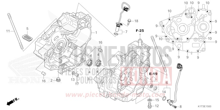 CARTER MOTEUR de CRF300LA EXTREME RED (R292) 2021