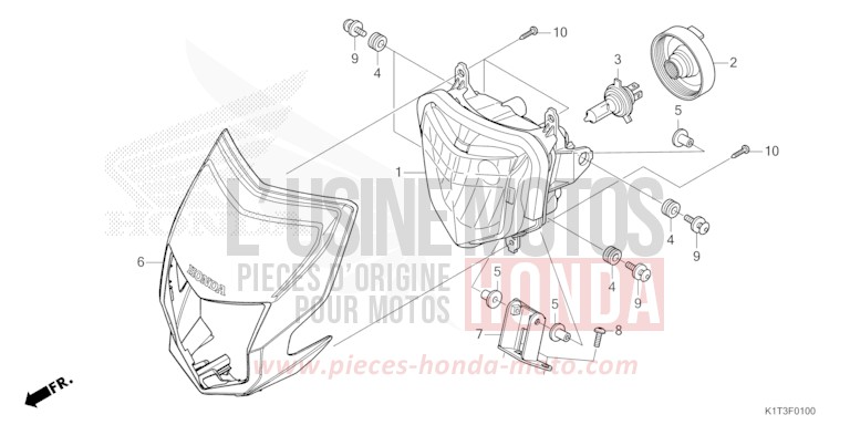 PROJECTEUR (CRF300LA-ED) de CRF300LA EXTREME RED (R292) 2021