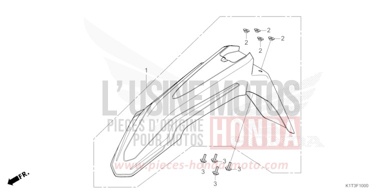 AILE AVANT de CRF300LA EXTREME RED (R292) 2021