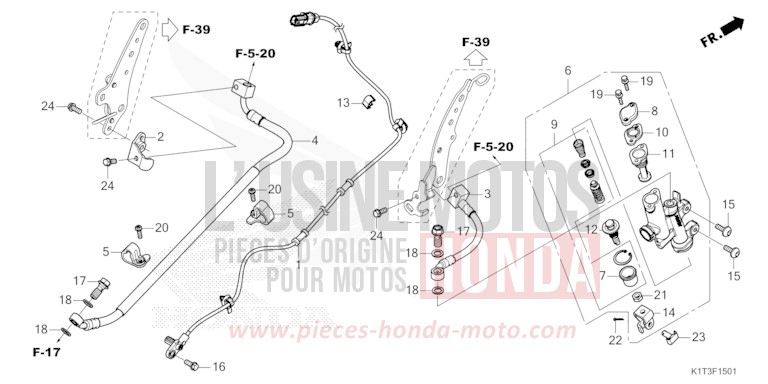 REAR BRAKE MASTER CYLINDER (CRF250LRA/300LA/LRA) de CRF300LA EXTREME RED (R292) 2021