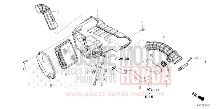 FILTRE A AIR de CRF300LRA EXTREME RED (R292) 2021