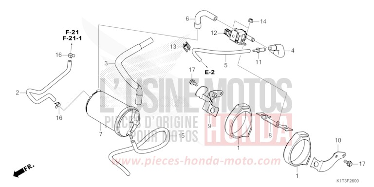 CUVETTE de CRF300LRA EXTREME RED (R292) 2021