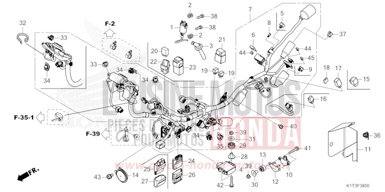 FAISCEAU DES FILS (CRF300L/LA) de CRF300LA EXTREME RED (R292) 2021