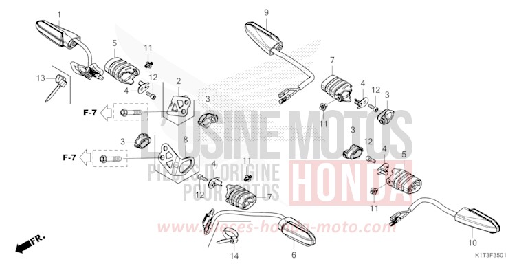 CLIGNOTANT (SAUF CRF300LA-ED) de CRF300LRA EXTREME RED (R292) 2021