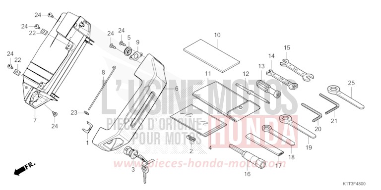 OUTIL/BOITE A OUTILS de CRF300LA EXTREME RED (R292) 2021