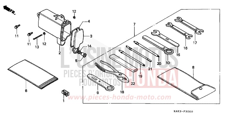 OUTILS de CRM125R NOIR (NH1) 1994