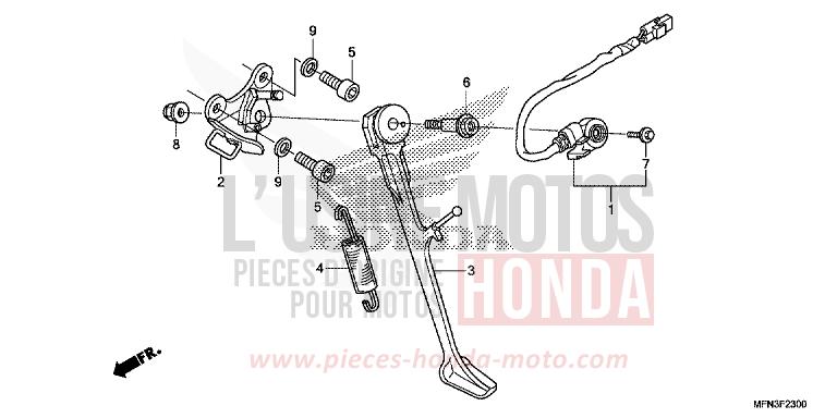 BEQUILLE de CB1000R MAT PEARL COOL WHITE (NHB44) 2014