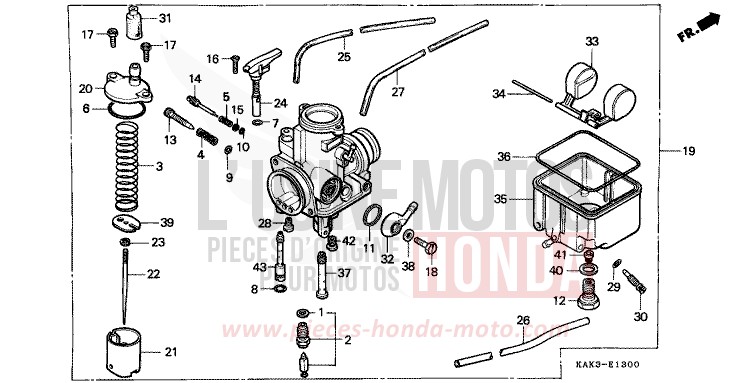CARBURATEUR de CRM125R NOIR (NH1) 1997