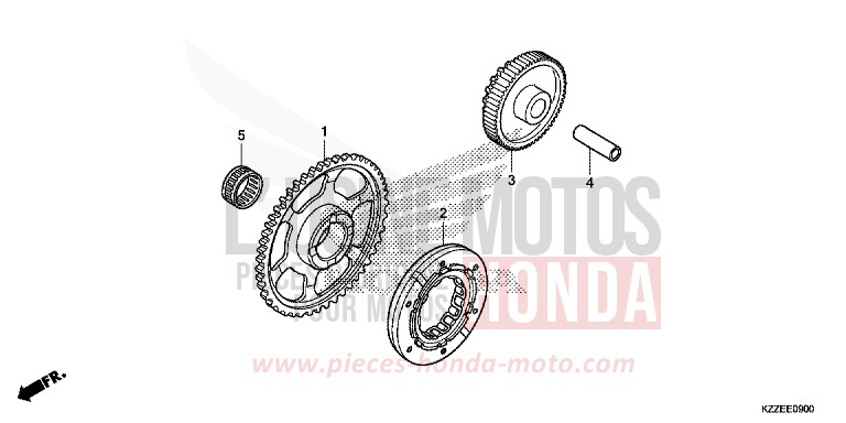 EMBRAYAGE DE DEMARRAGE de CRF250RLA NOIR (NH1) 2018