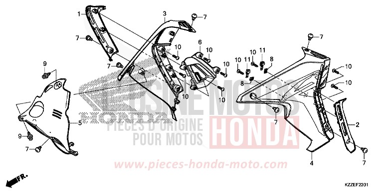 BUSE (CRF250RL/RLA) de CRF250RLA EXTREME RED (R292) de 2018