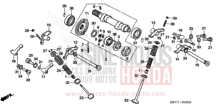 ARBRE A CAMES/SOUPAPE de FMX650 FIGHTING RED (R134) 2005