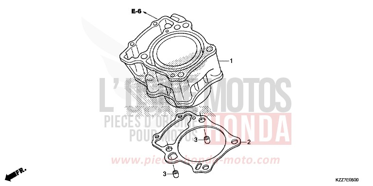CYLINDRE de CRF250RLA NOIR (NH1) 2019