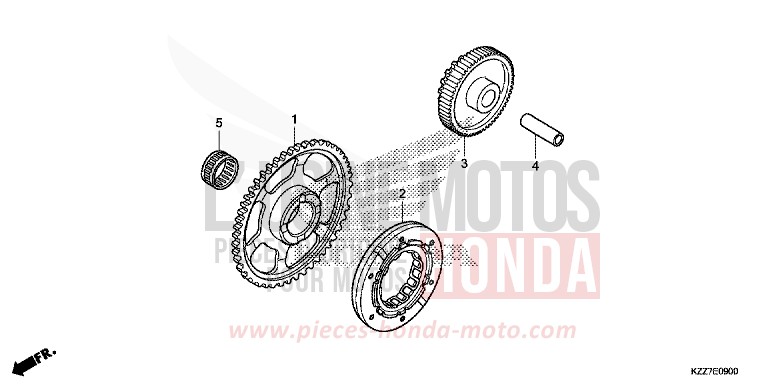 EMBRAYAGE DE DEMARRAGE de CRF250RLA NOIR (NH1) 2019