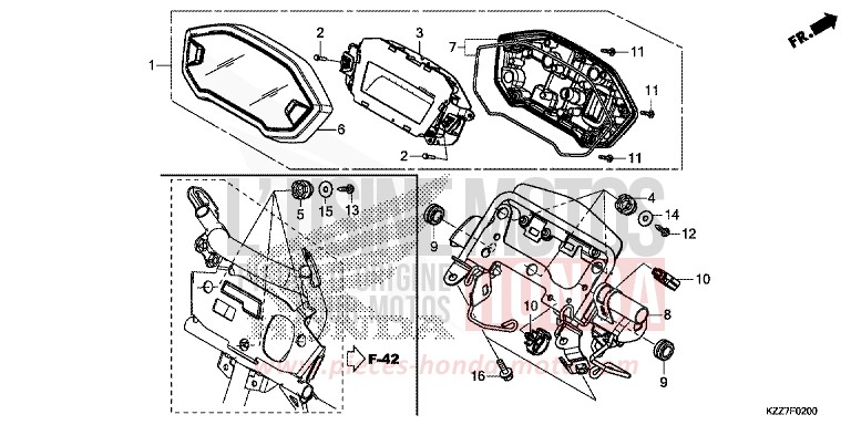 COMPTEUR de CRF250RLA NOIR (NH1) 2019