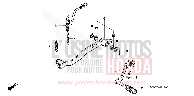 PEDALE de FMX650 NOIR (NH1) de 2006