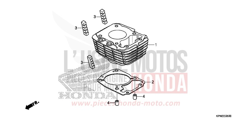 CYLINDRE de CBF125 PEARL SUNBEAM WHITE (NHA66) de 2015