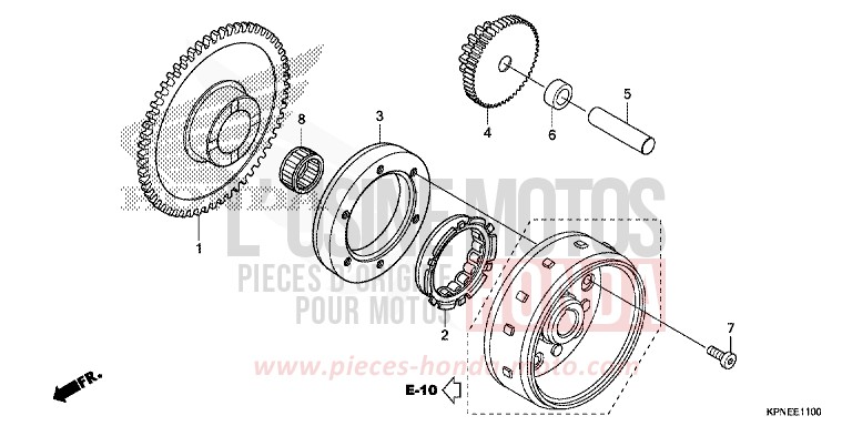 PIGNON DE DEMARRAGE de CBF125 PEARL SUNBEAM WHITE (NHA66) de 2015