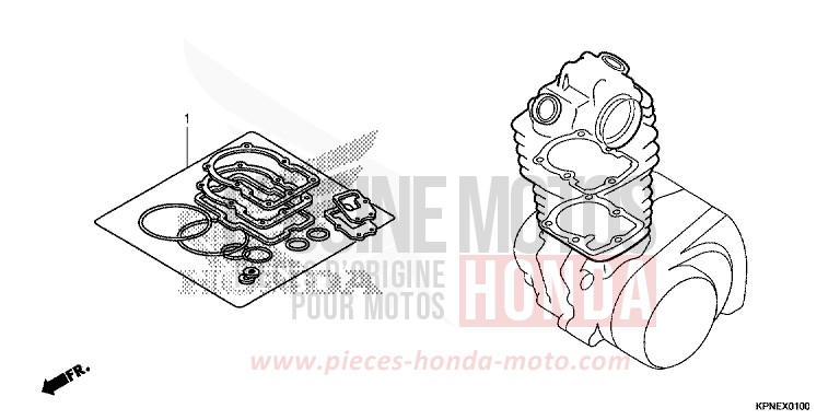 TROUSSE DE JOINT A de CBF125 PEARL SUNBEAM WHITE (NHA66) de 2015
