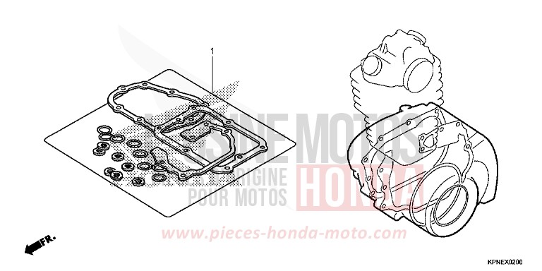 TROUSSE DE JOINT B de CBF125 PEARL SUNBEAM WHITE (NHA66) de 2015