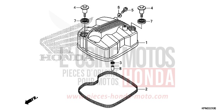 COUVERCLE DE CULASSE de CBF125 PEARL TWINKLE YELLOW (Y202) de 2015