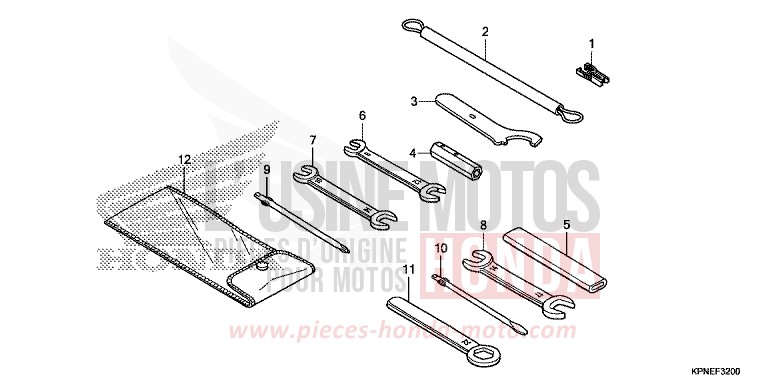 OUTIL de CBF125 ONYX BLUE METALLIC (PB327) de 2017