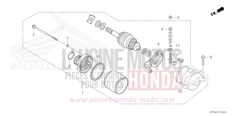 DEMARREUR de CBF125 PEARL SUNBEAM WHITE (NHA66) de 2017