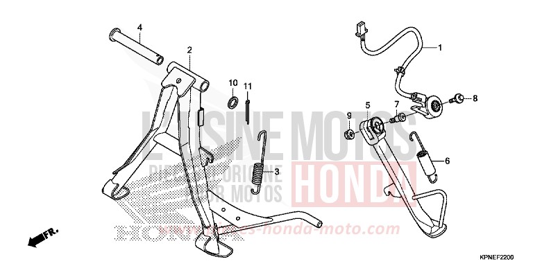BEQUILLE de CBF125 PEARL SUNBEAM WHITE (NHA66) de 2017