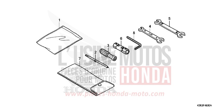 OUTILS de MSX125 PEARL VALENTINE RED (R353) 2013