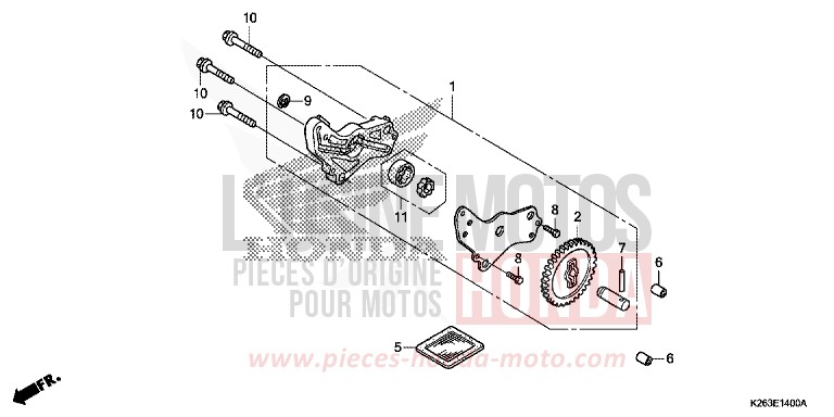 POMPE A HUILE de MSX125 ASTEROID BLACK METALLIC (NHA35) de 2014