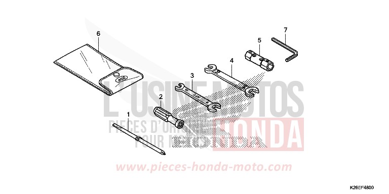 OUTILS de MSX125A MAT AXIS GRAY METALLIC (NH303) 2017