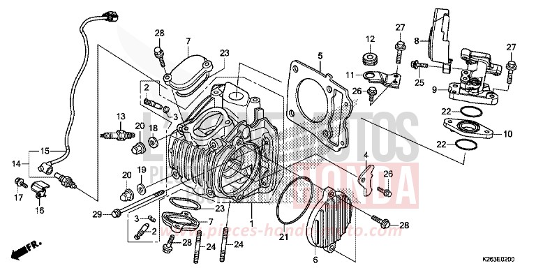 CULASSE de MSX125 PEARL HIMALAYAS WHITE (NHA87) de 2014