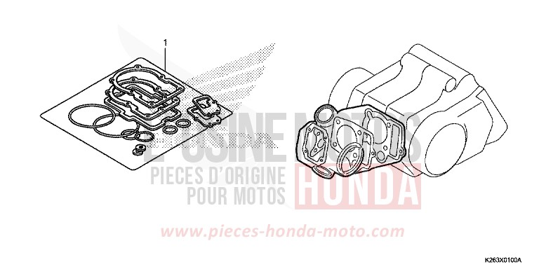 TROUSSE DE JOINT A de MSX125 PEARL HIMALAYAS WHITE (NHA87) de 2014