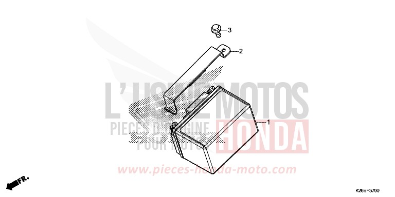 BATTERIE de MSX125A PEARL VALENTINE RED (R353) 2017
