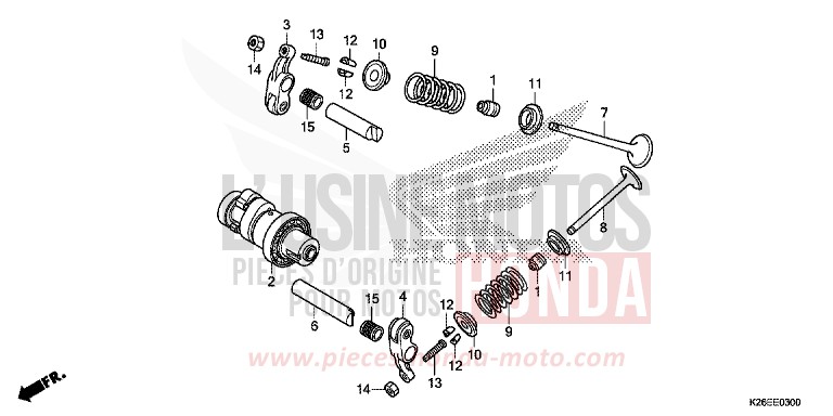 ARBRE A CAMES/SOUPAPE de MSX125 MAT AXIS GRAY METALLIC (NH303) de 2016