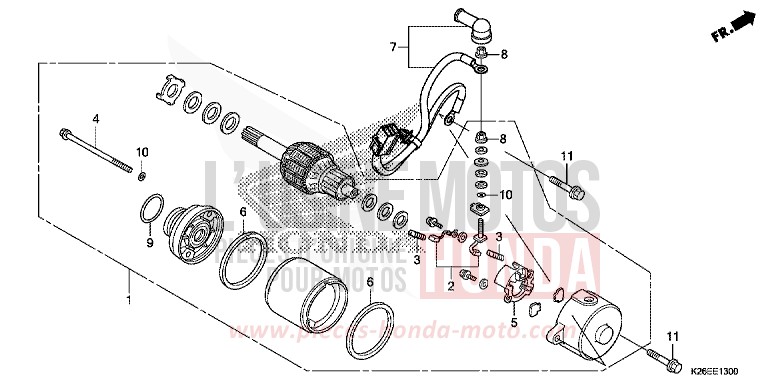 DEMARREUR de MSX125 MAT AXIS GRAY METALLIC (NH303) de 2016