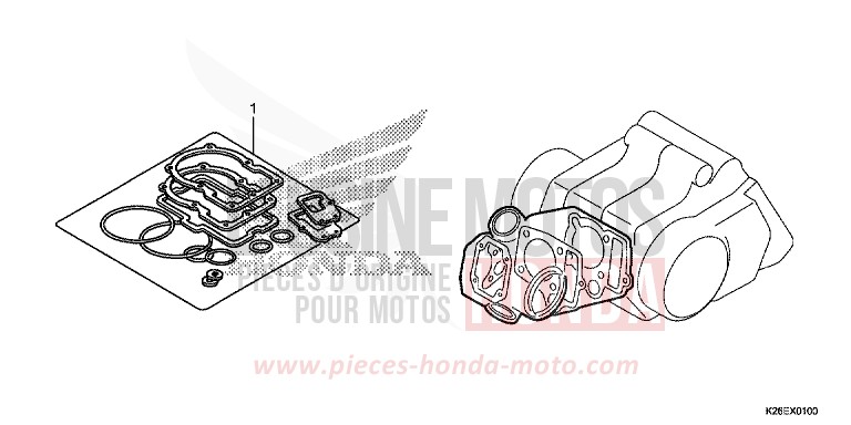 TROUSSE DE JOINT A de MSX125 MAT AXIS GRAY METALLIC (NH303) de 2016