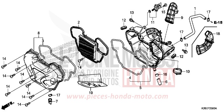 FILTRE A AIR de MSX125 MAT AXIS GRAY METALLIC (NH303) 2016