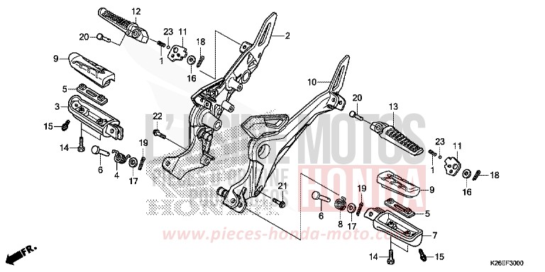 MARCHE de MSX125 MAT AXIS GRAY METALLIC (NH303) 2016