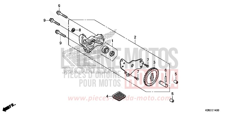 POMPE A HUILE de MSX125 PEARL HIMALAYAS WHITE (NHA87) 2016
