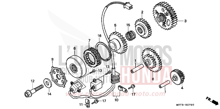 GENERATEUR D'IMPULSIONS/ EMBRAYAGE DE DEMARRAGE de NR NR RED (R175) 1992