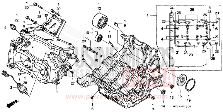 JEU DE CARTER MOTEUR de NR NR RED (R175) 1992