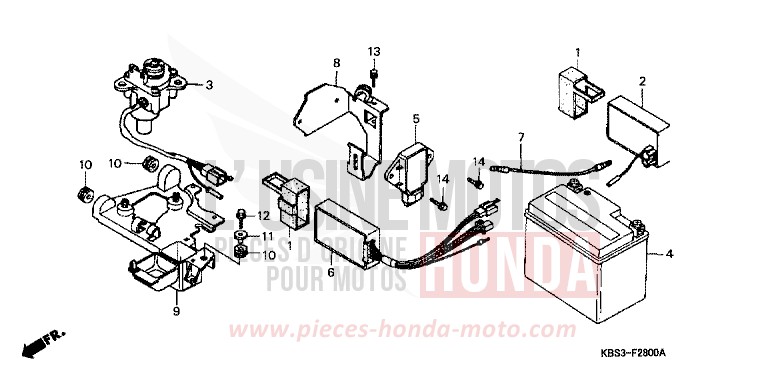 BATTERIE de NSR125R NOIR (NH1) 2001
